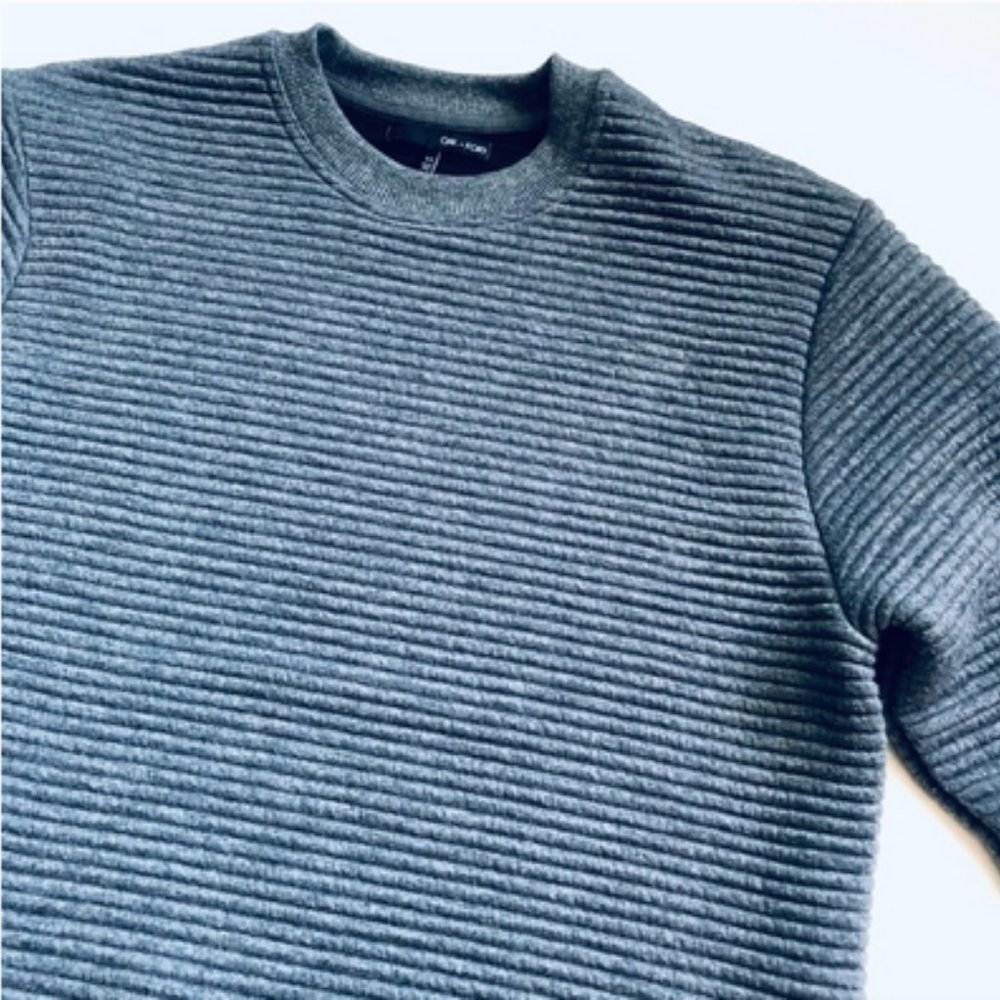 ISO: Gray ribbed crew neck sweater Oak + Fort
